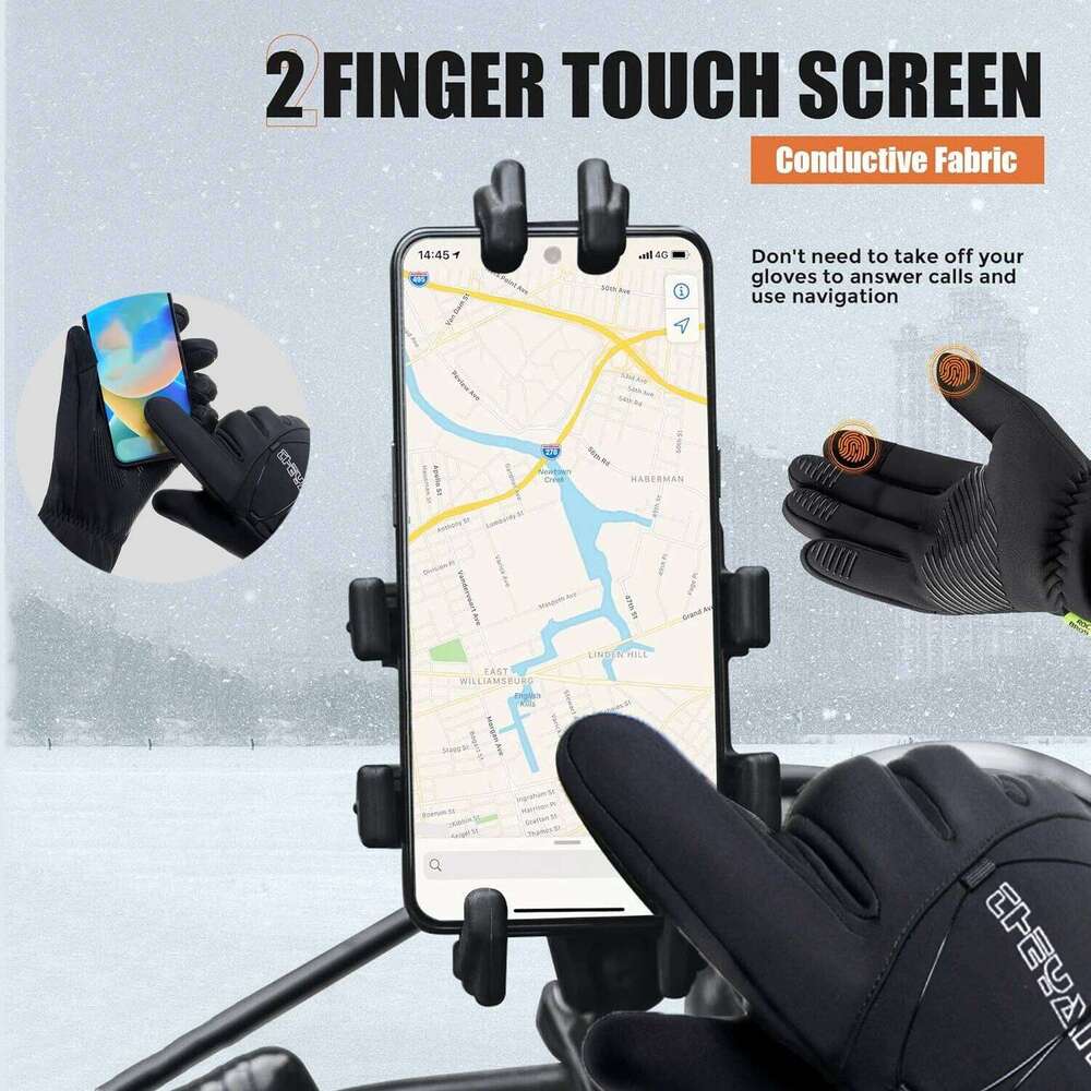Men Winter Warm Gloves,Thickened Windproof&Cold Proof Sports,Knob Adjustment for Elasticity,Touchscreen Skiing, ycling,Sled Y260115