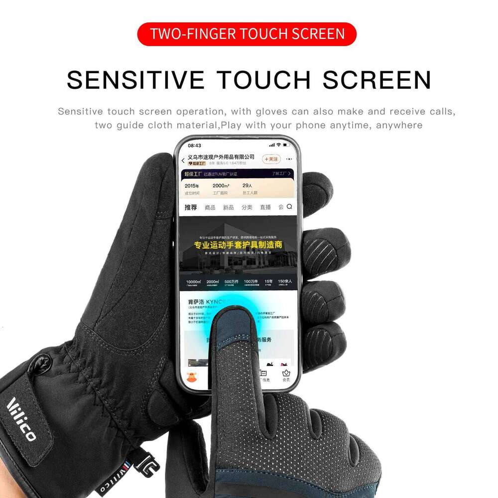 Autumn Winter Outdoor Sports Cycling Durable Velvet Warm Touch Screen Windproof Anti-slip Cold Waterproof Ski Gloves Y260115