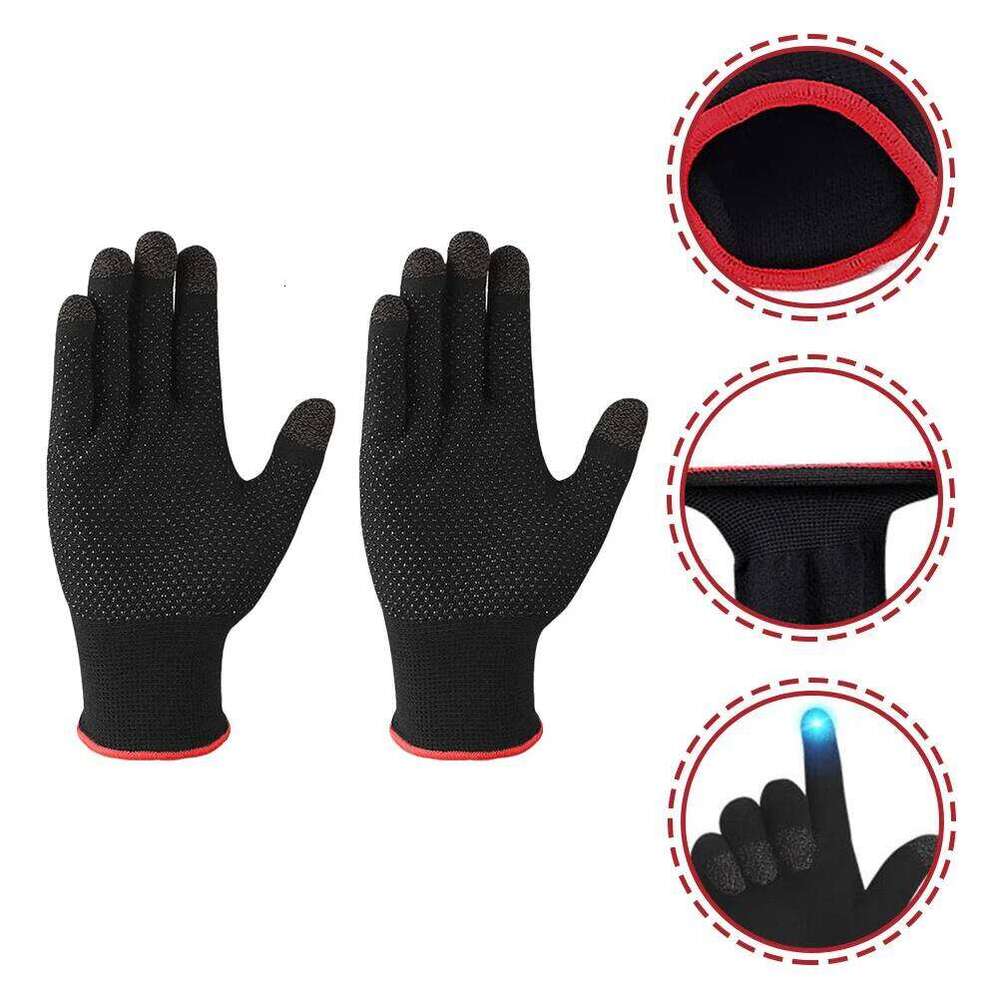 2pcs Touchscreen Winter Anti-Slip Sports Gloves For Women Men Warm Fitted Stretchy Finger Tips Phone Use Motorcycle Gear Y260115