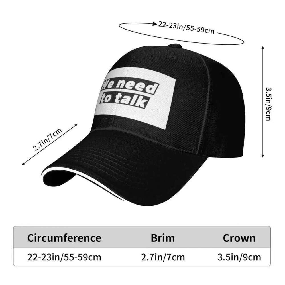 We need to talk Baseball Snapback Cap custom Hat Fashion Beach For Girls Men's Y260115