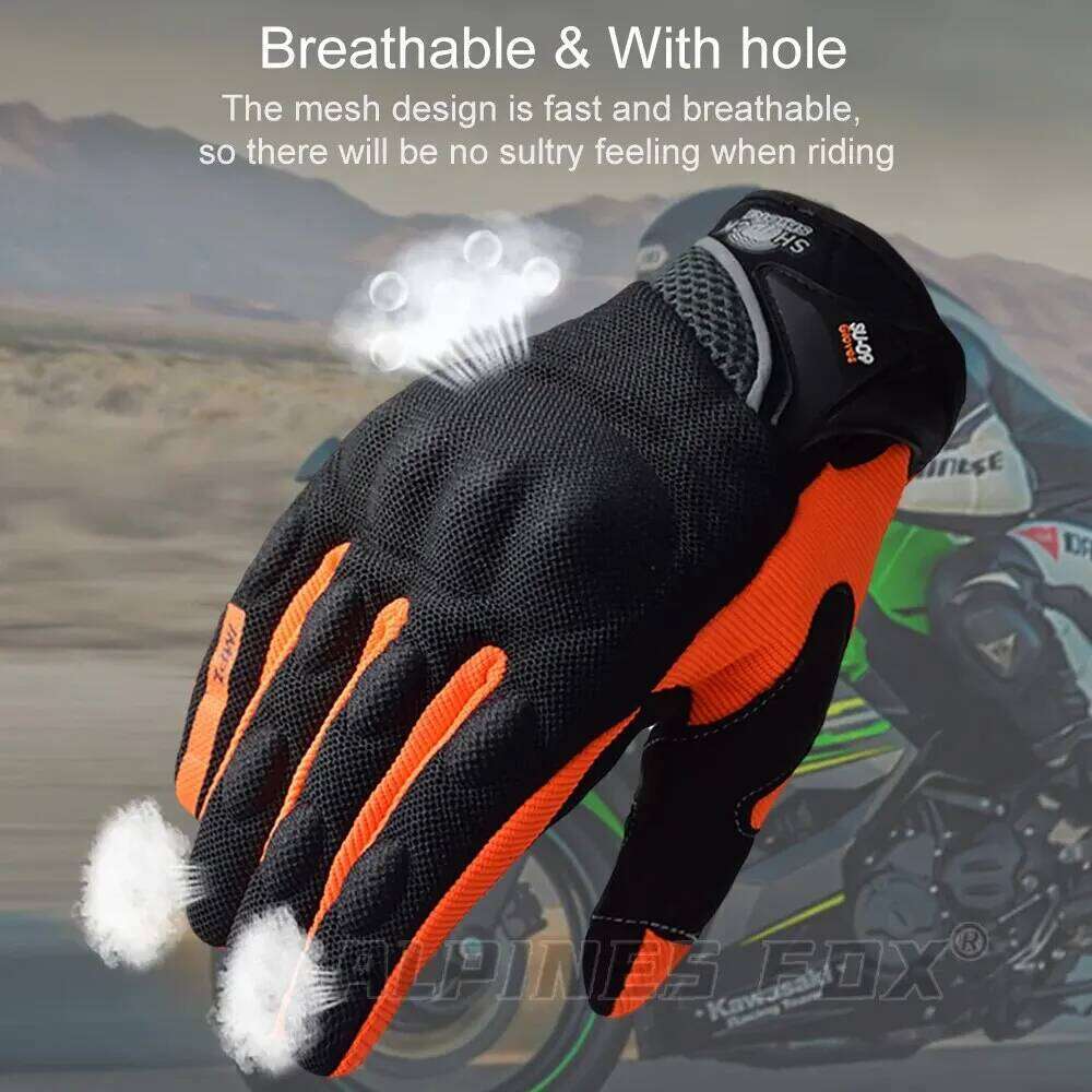 SUOMY Breathable Full Finger Racing Motorcycle Quality Stylishly Decorated Antiskid Wearable Gloves Size S-XXL Black Y260115