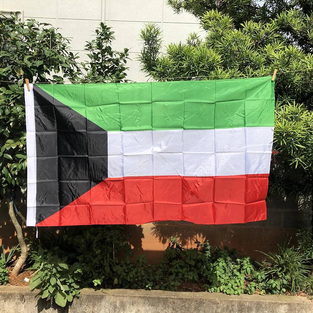 Kuwait Flag 90X150cm Polyester Hanging Double Side Banner Flags Indoor Outdoor Decoration Banner Flags National Flag