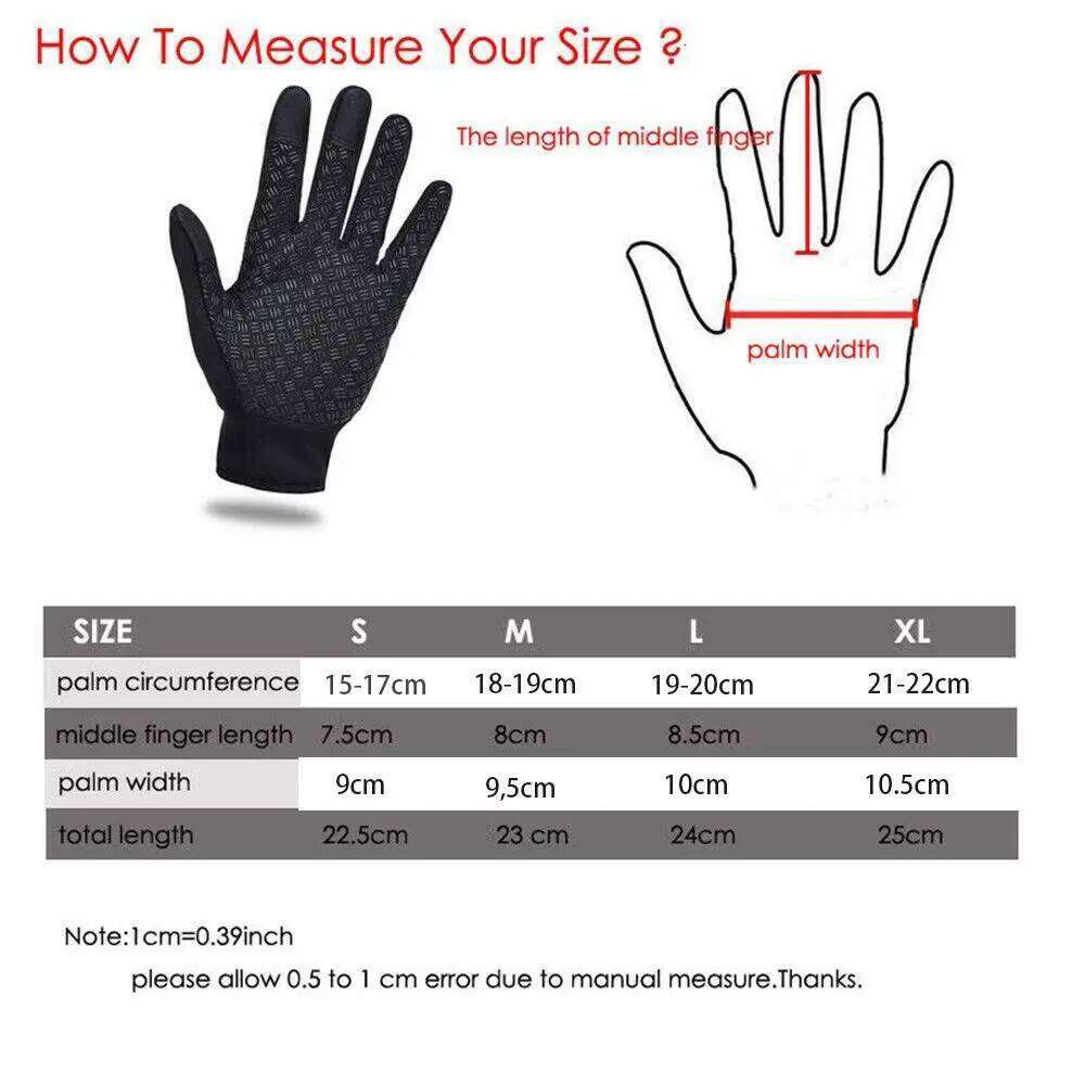 Outdoor Warm Cycling Splash-proof Non-Slip Touchscreen Mitten Sport Windproof Waterproof Gloves Skiing Y260115