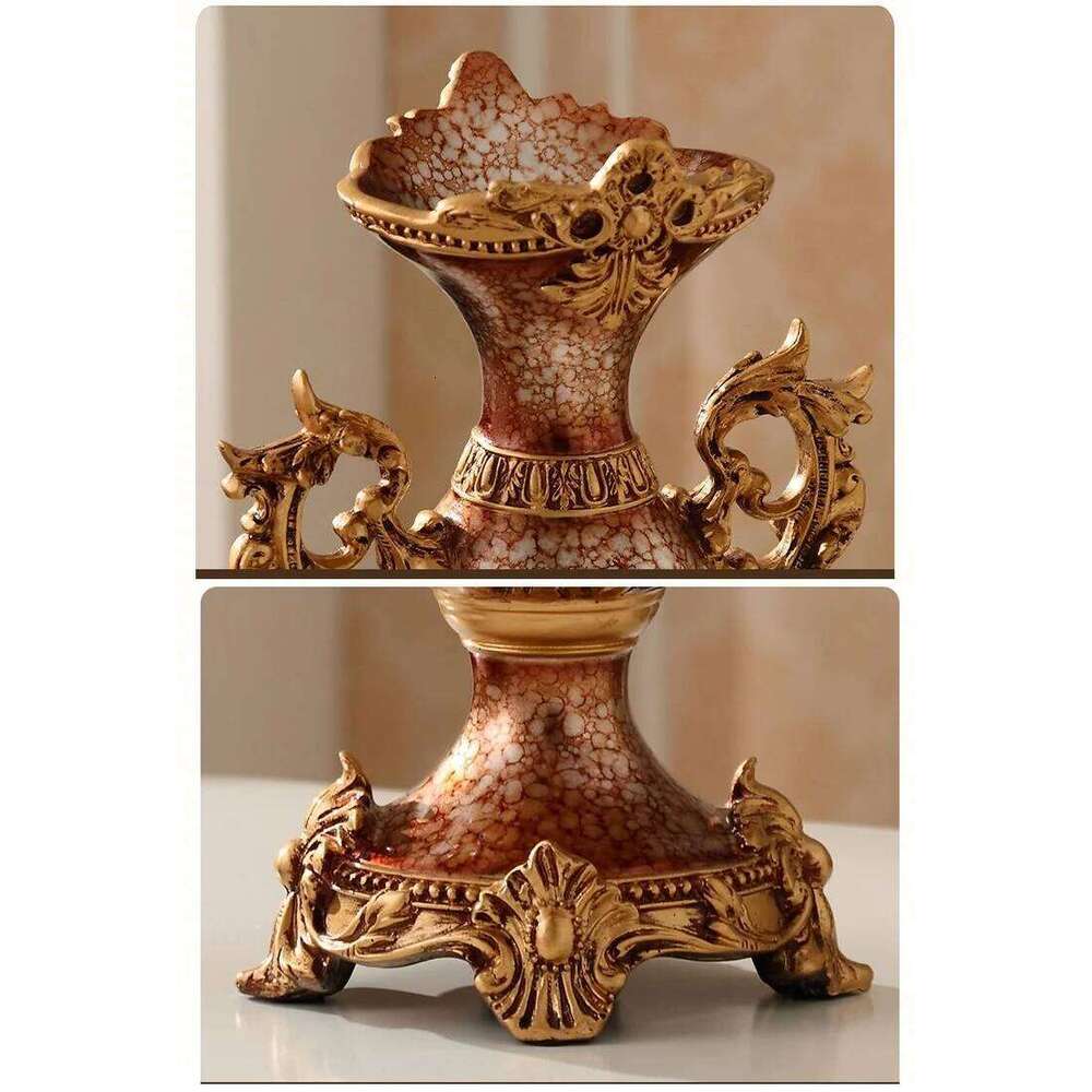 40CM retro living room flower vase, home decoration, dining table, European creative foyer decoration C260116