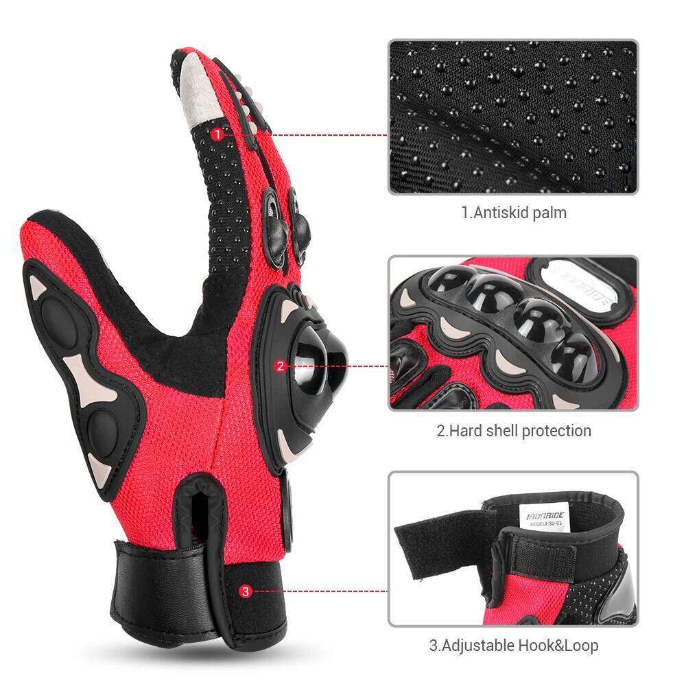 New Men Motorcycle Hard Knuckle Touch Screen Women Motorbike Breathable Full Finger Motocross Gloves Moto Accessories Y260115