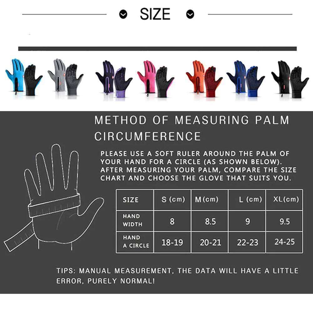 Spring Autumn Cycling Touchscreen Full Finger Bicycle Glove with Zipper Warm Windproof Outdoor Bike Riding Sports Gloves Y260115