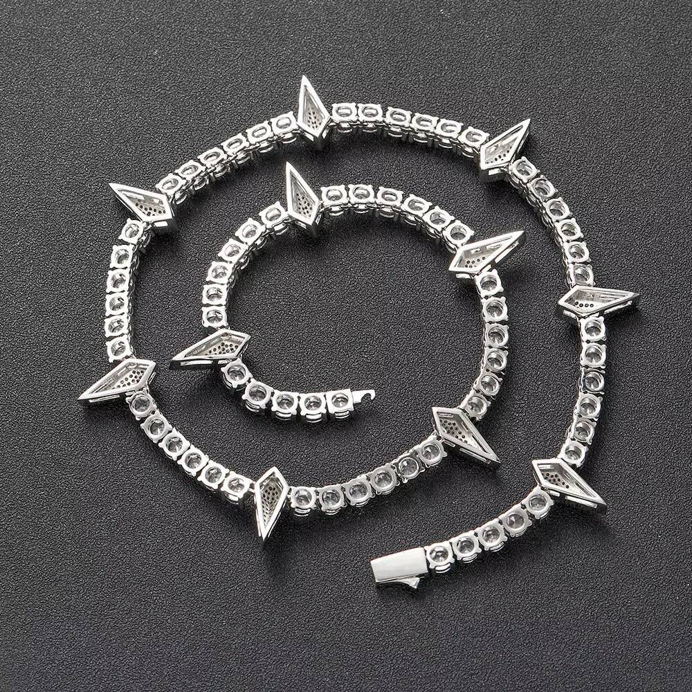 Sleek Panther Claw Necklace Iced Out with 5mm Tennis Chain Hip Hop Style
