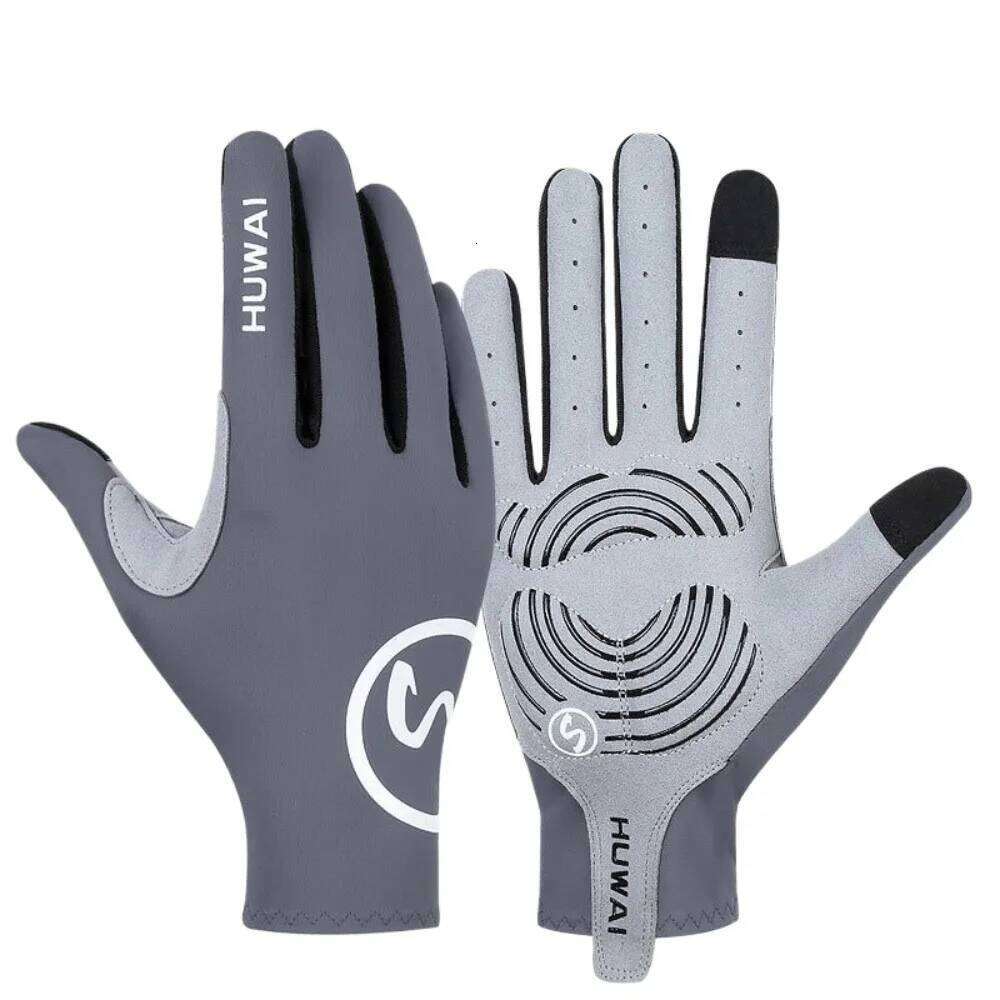 New Touch Screen Long Full Fingers Anti-slip Breathable Cycling Red Shockproof Women Men Bicycle Gloves Gel Sports Y260115