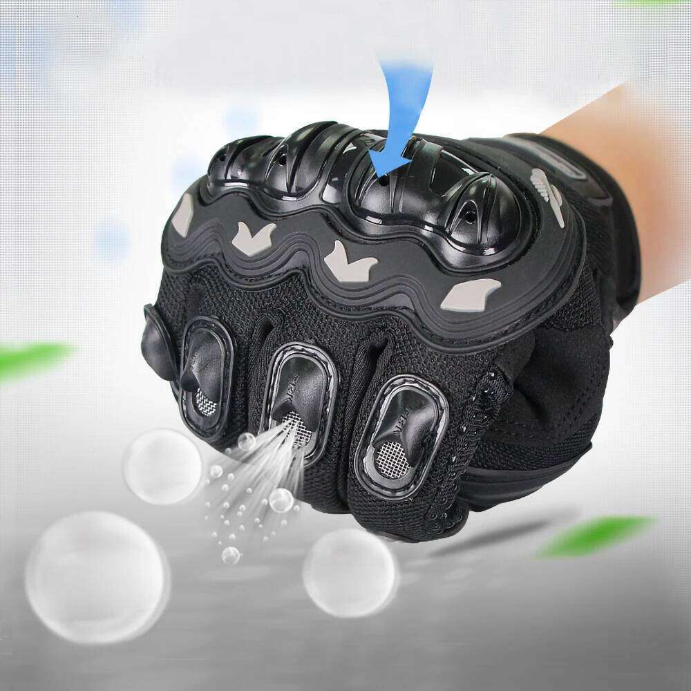 Motorcycle Full Finger Protective Breathable Motorbike Anti-slip Outdoor Moto Riding Gloves Touch Screen M-2XL Y260115