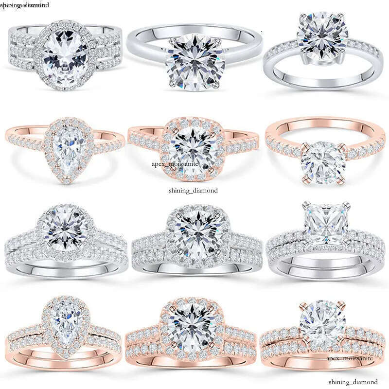 2025 New Vintage 925 Sterling Silver Zircon For Women Designer Jewelry Engagement And Wedding Ring Set 05