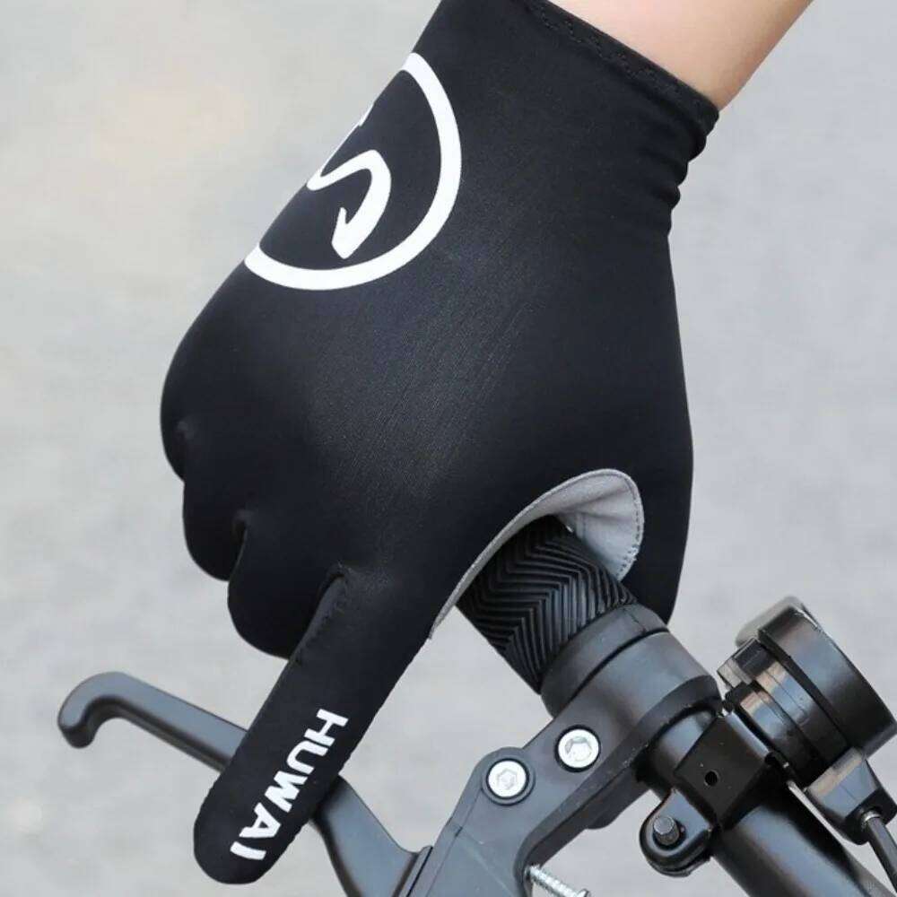 New Touch Screen Long Full Fingers Anti-slip Breathable Cycling Red Shockproof Women Men Bicycle Gloves Gel Sports Y260115