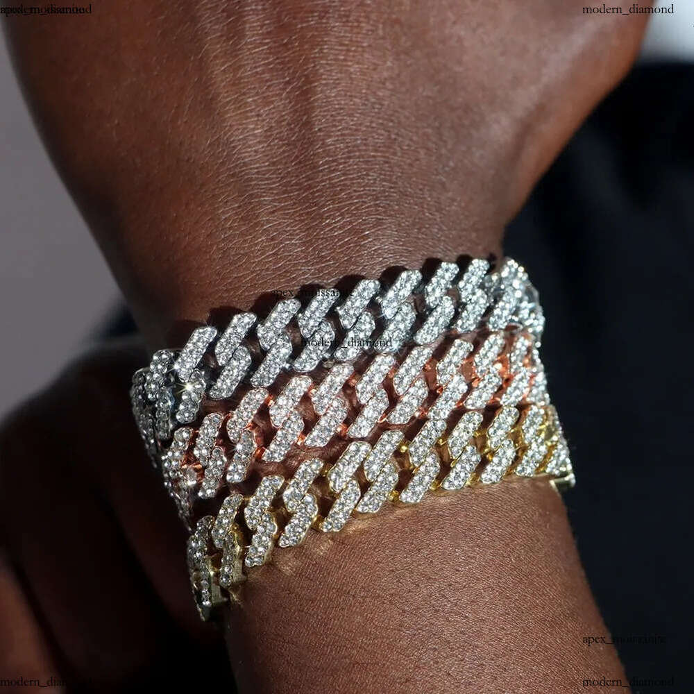 Chains 12MM Rose Gold Color Miami Cuban Link Chain Necklace Bracelet Iced Out Bling Rhinestone Choker Women Men Hip Hop Jewelry cf