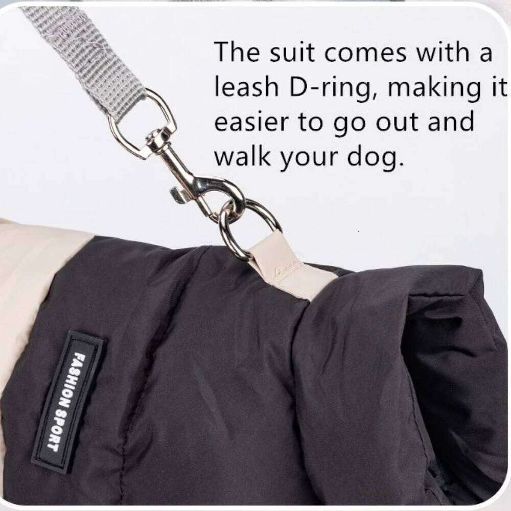 Famous brand Winter Clothing Coldproof Pet Cotton Clothes Waterproof Outdoor Teddy Bear Four legged Warm Coat for Cold Weather Protection pupakaIK