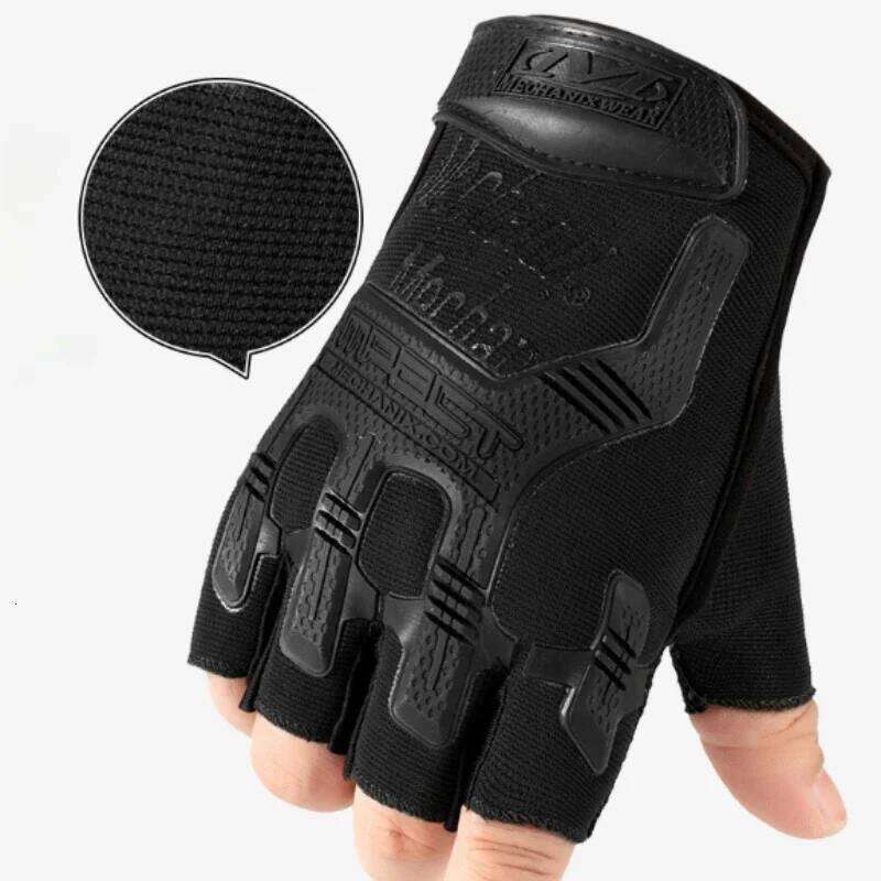 1pc Half finger Cycling Leaky fingertip Mountaineering Outdoor sports Body building Antiskid Bicycle Sports gloves Y260115