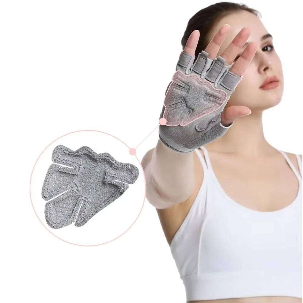 Fashion Nylon Protective Fitness Wear-resistant Half-finger Yoga Gloves Non-slip Breathable Thickened Palm Pads Women Men Y260115