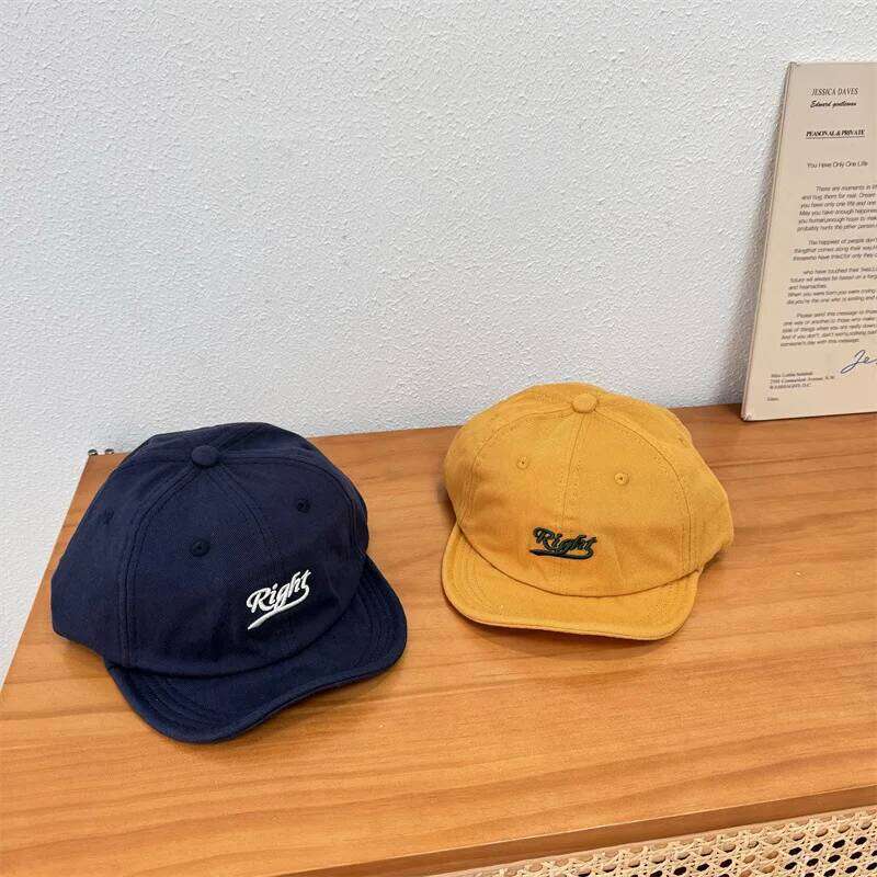 Japanese Soft Hat Short Baseball Women Versatile Korean Student College Style Flipped Brim Cap Male Couple Y260115