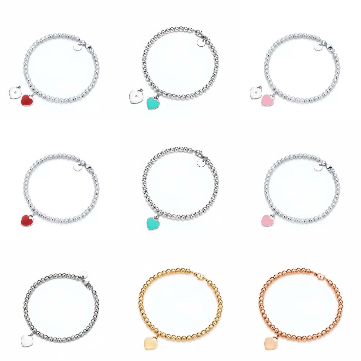 Luxury jewelry designer bracelet women gold bracelet men designer jewlery classic heart shaped pendant bracelet mens jewelry trendy wedding party accessories