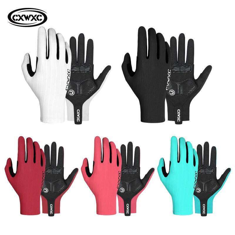 CXWXC Cycling Full Finger Bicycle Sports Gloves Men Women Touch Screen Breathable Gym Motorcycle Camping Hiking Mittens Y260115