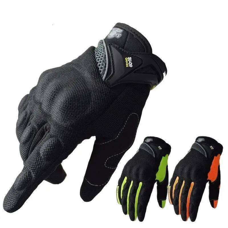 SUOMY Breathable Full Finger Racing Motorcycle Quality Stylishly Decorated Antiskid Wearable Gloves Size S-XXL Black Y260115