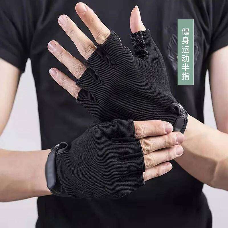1Pair Half Finger Gloves Protective Sports Cycling Mountaineering Adult Children'S Outdoor Training Fitness Tactical Glove Y260115