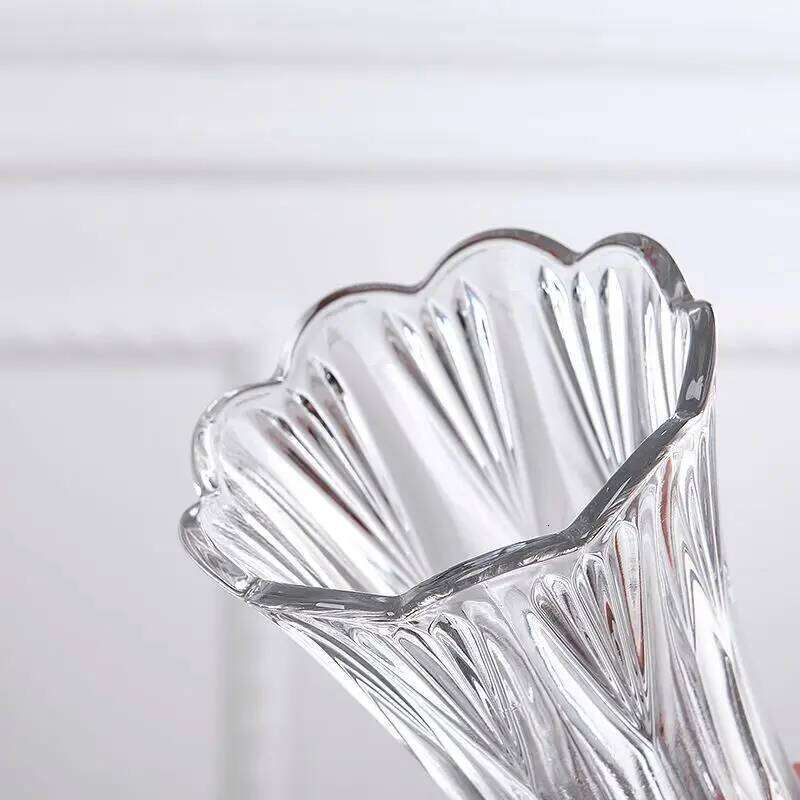 Thick Heavy Crystal Glass Vase Creative Living Room Decor for Lilies Bamboo Lead Free C260116