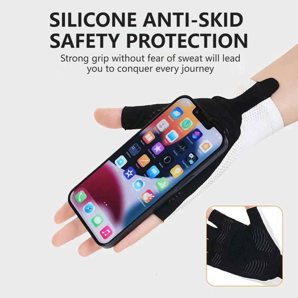 GTUBIKE Wear-resistant, Anti slip, Breathable Riding Gloves for Men and Women, Half finger Outdoor Road Cycling Sport Y260115