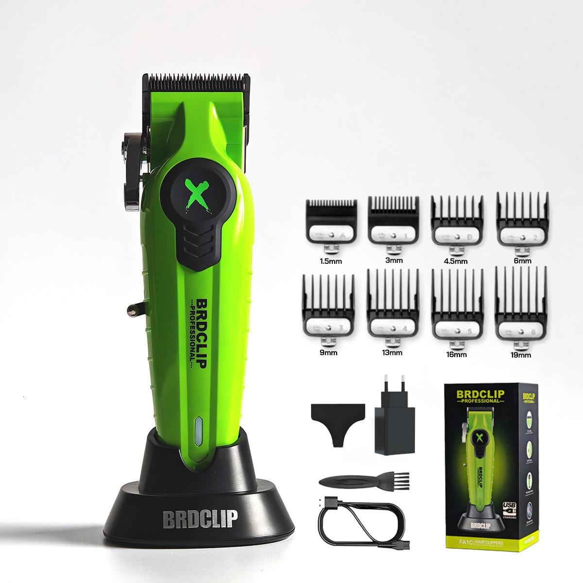 7500RPM Barber shop BRDCLIP FA1C FA1T Professional Hair Clipper Electric Trimmer Hair Finish Machine DLC Blade with Base 241226