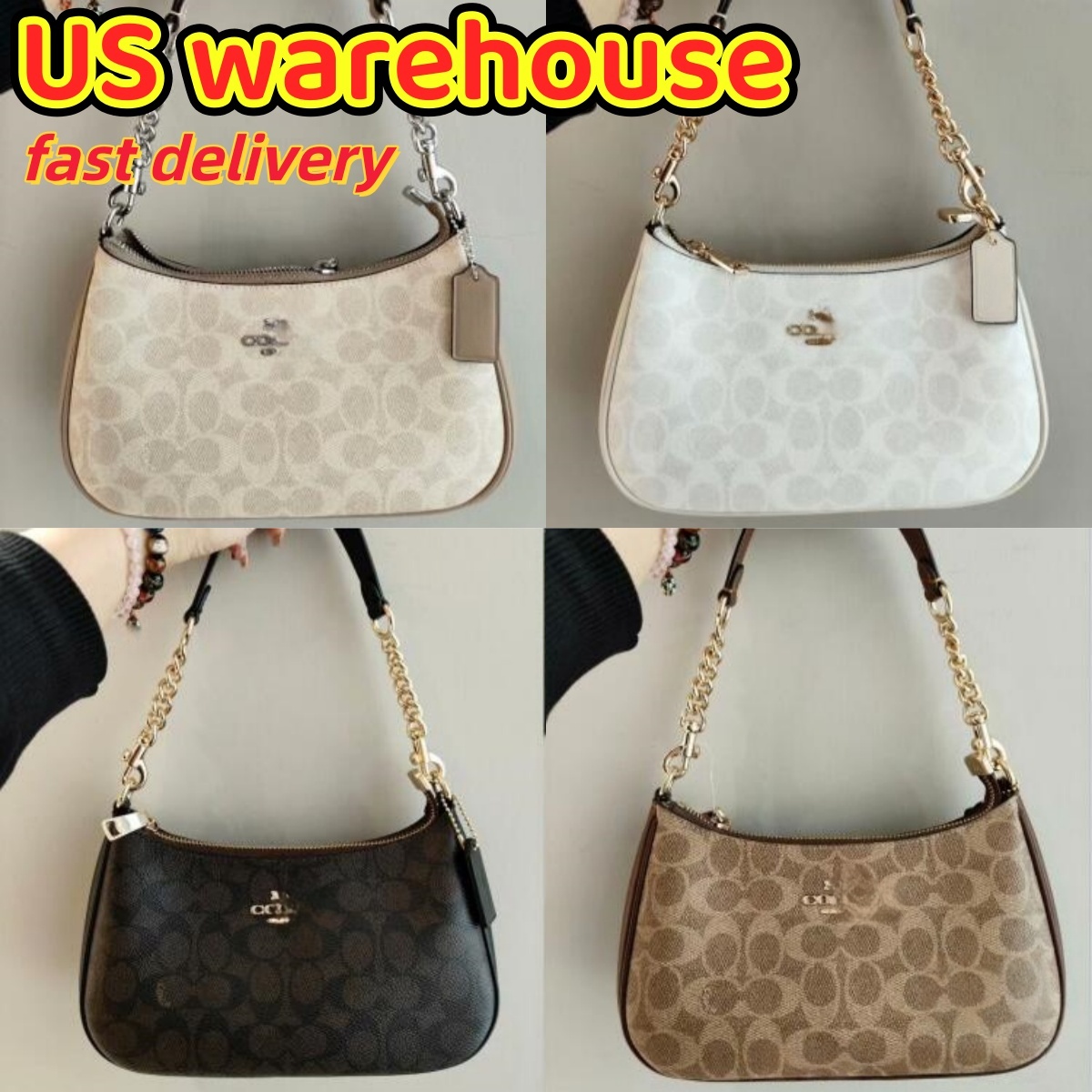 Women designer bag leather teri shoulder bag 25 underarm fashion chain casual crossbody hobo armpit white brown black denim sac luxury handbags zippy te03