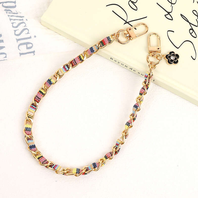 Bohemian Woven Metal Chain Strap - Multi-Use Wristlet for Phones, Handbags & Anti-Drop Pendant Shockproof phone case