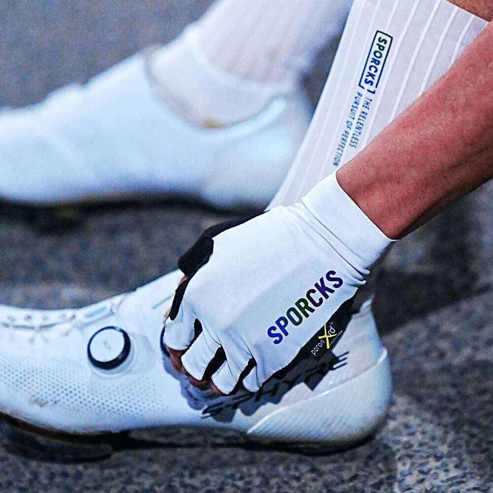 Sporcks Cycling Reflective Half-Finger Shock-Absorbing Non-Slip Breathable Outdoor Sports Road Gloves Y260115