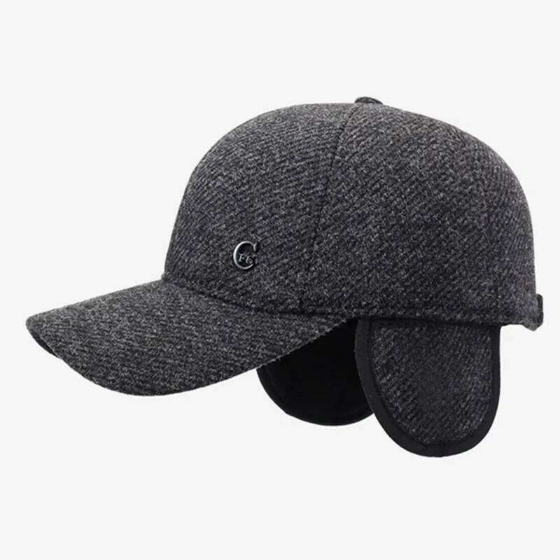 New Winter Fleece-lined Plush Thickened Warm Baseball Caps For Men Coldproof Earmuffs Hats Cotton Hat Male Bone Snapback Cap Y260115