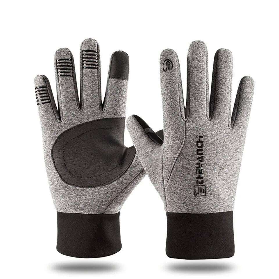 LOOGDEEL Running Winter Full Finger Comfortable Soft Warm Anti-slip Wear-sisting Men Women Sports Jogging Gloves Y260115