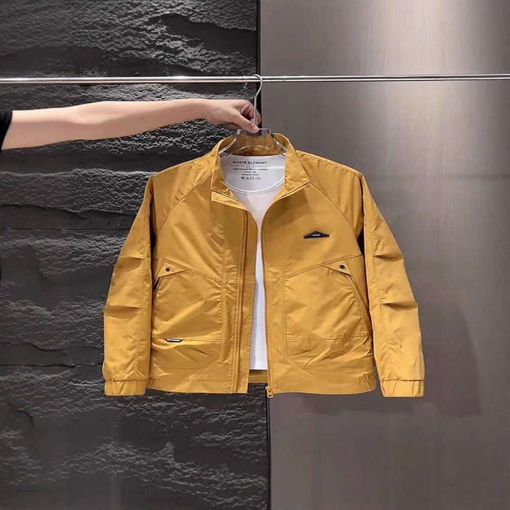 Men's Jackets Men's Outerwear CoatsOuterwear Spring And Autumn Stand Collar Trendy Personality Jacket Fashion Casual Coat Daily Commute Men&