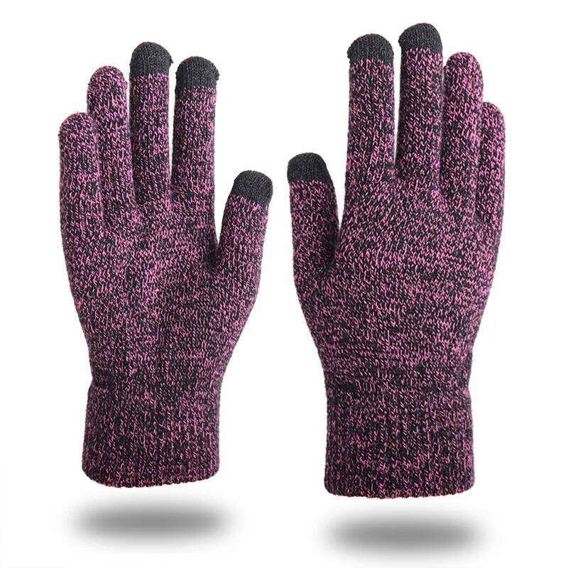 Elastic Winter Outdoor Sports Running Warm Touch Screen Gym Fitness Full Finger For Men Women Knitted Magic Gloves Y260115