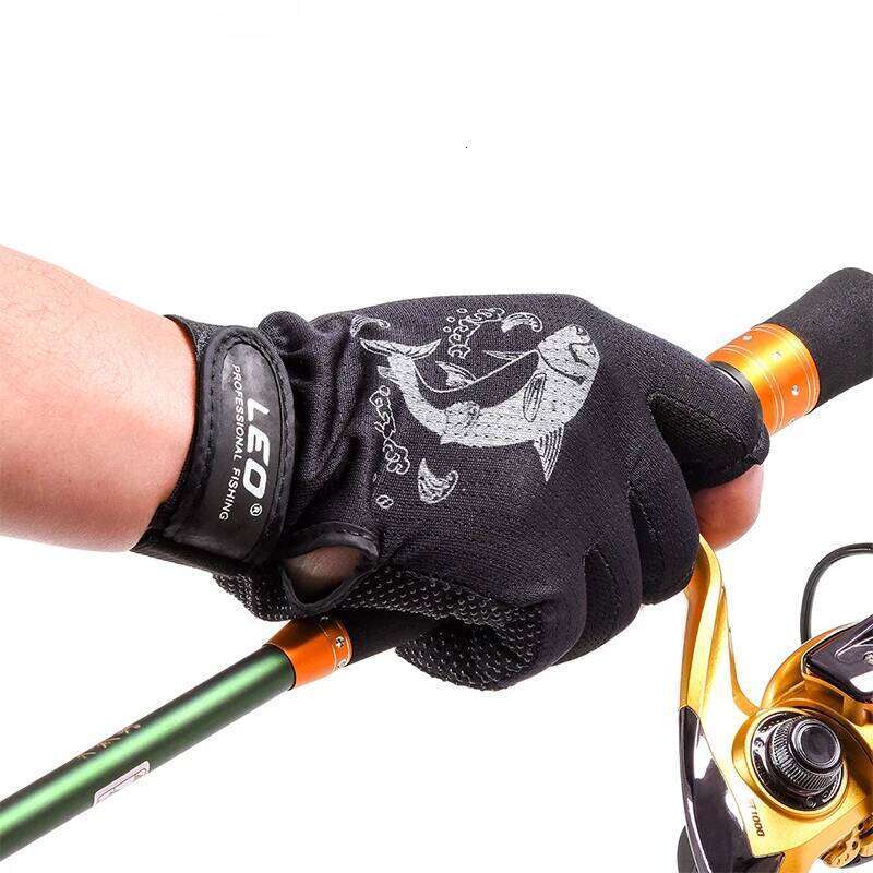 1 Pair 3 Fingers Cut Non-slip Fingerless Breathable Fishing Quick-drying Outdoor Sports Gloves Y260115