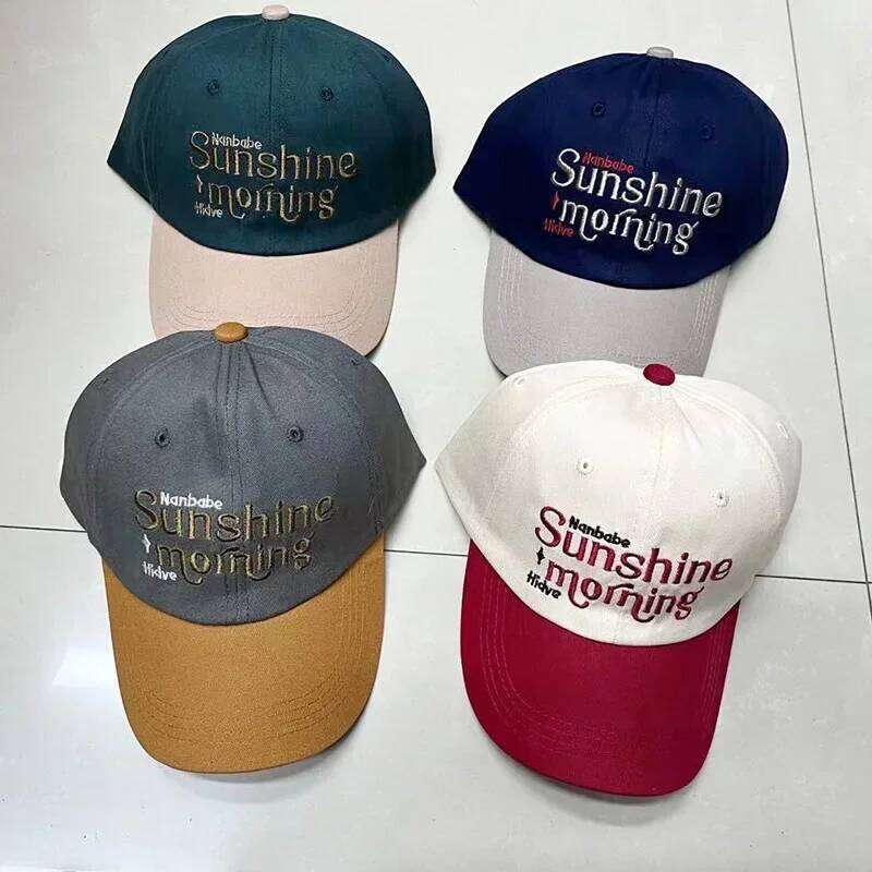 Women Fashion Patchwork Baseball Cap Letter Embroidery Adjustable Sun Visor Outdoor Casual Men Cotton Peaked Hat Y260115