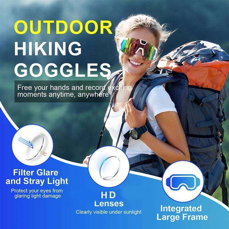 ABHT-Video Recording Sunglasses Smart Action Camera Glasses Bicycle Outdoor Driver Recorder Walk Cam 26L0116