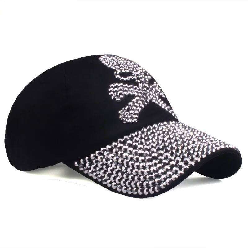 YARBUU Unisex Rhinestones Skull Baseball Casual Fashion High Quality Peaked Cap for Women And Men Y260115