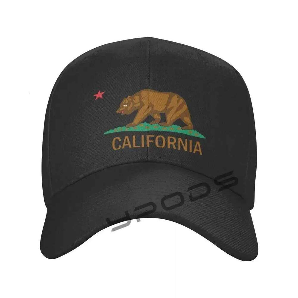 California Bear Flat Baseball Cap For Women Men Snapback Hat Casquette Femme Streetwear Sun Visor Y260115
