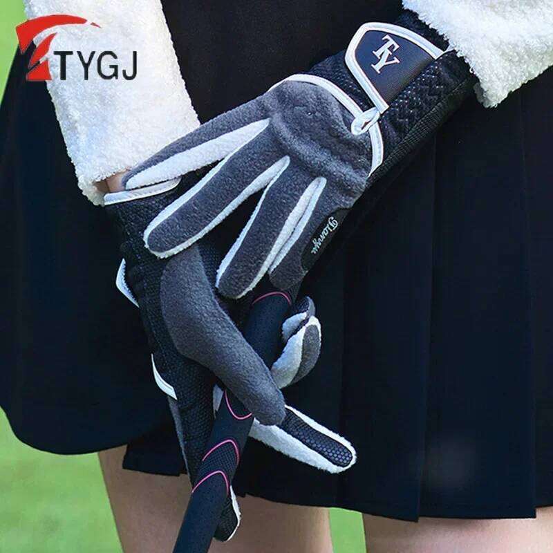 TTYGJ Winter 1 Pair Golf Women Warm Fleece Sports Golfs Gloves Soft Windproof Mittens Training Handcover Can Touch Screen Y260115