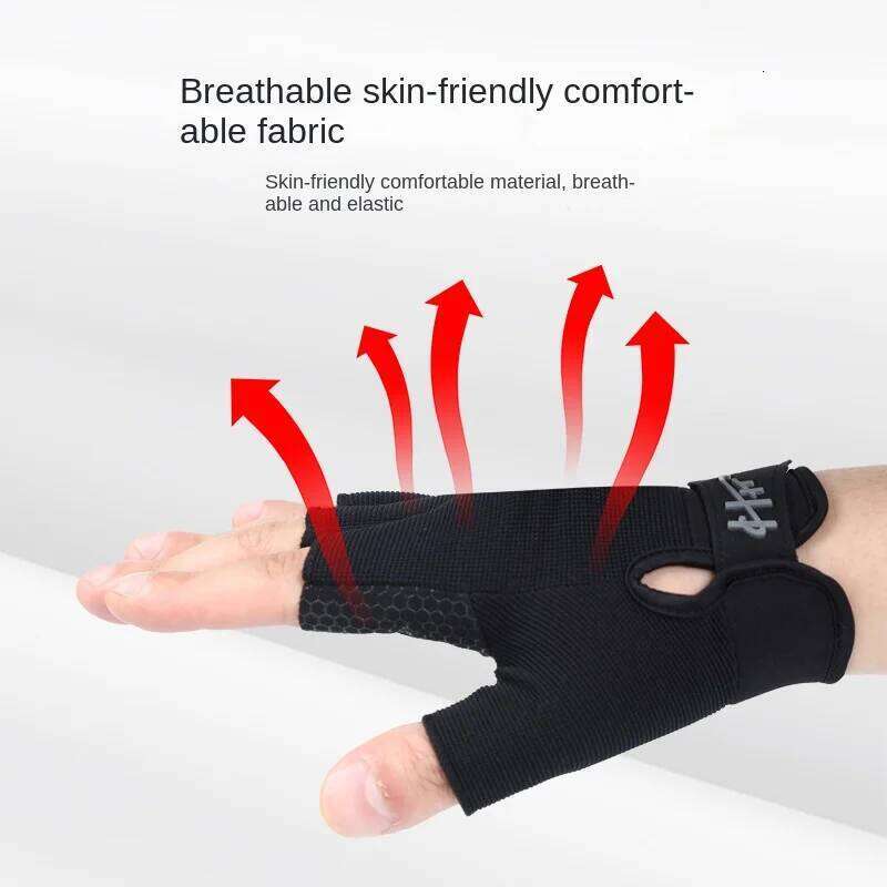 1 Pair Half Finger Anti-slip Breathable High Elastic Men Women Outdoor Cycling Waterproof Fishing Gloves Y260115