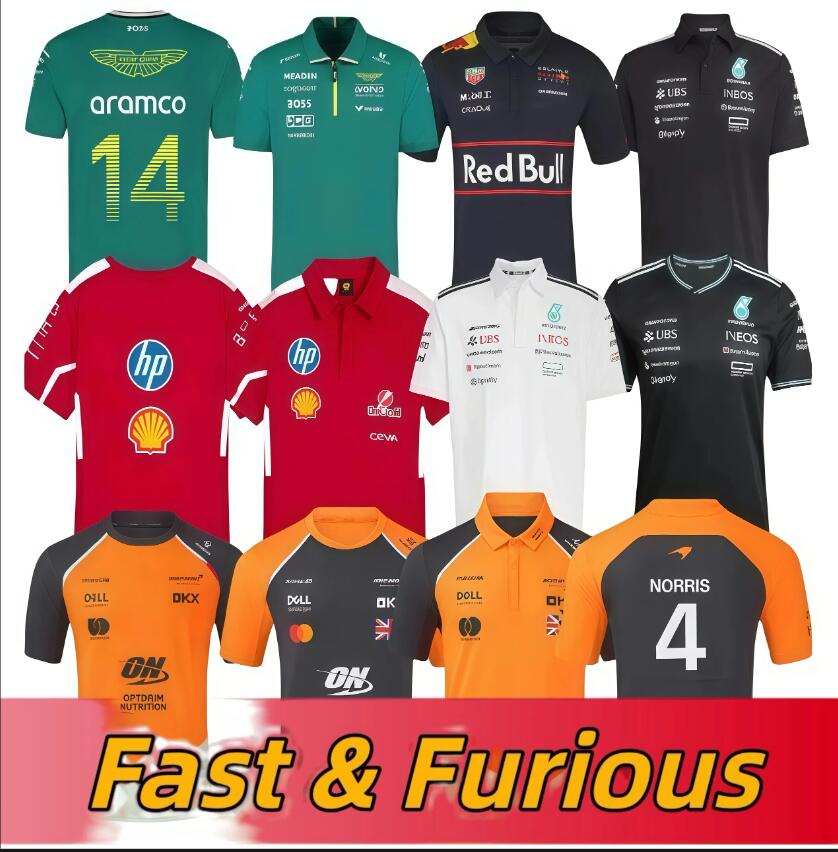 Aston Martin Men's T-Shirts Jersey Mercedes Alonso T-shirt F1 2025 2026 Official Mens Fernando Alonso T-Shirt Formula Racing Suit F1 Shirt MOTO Moto 6