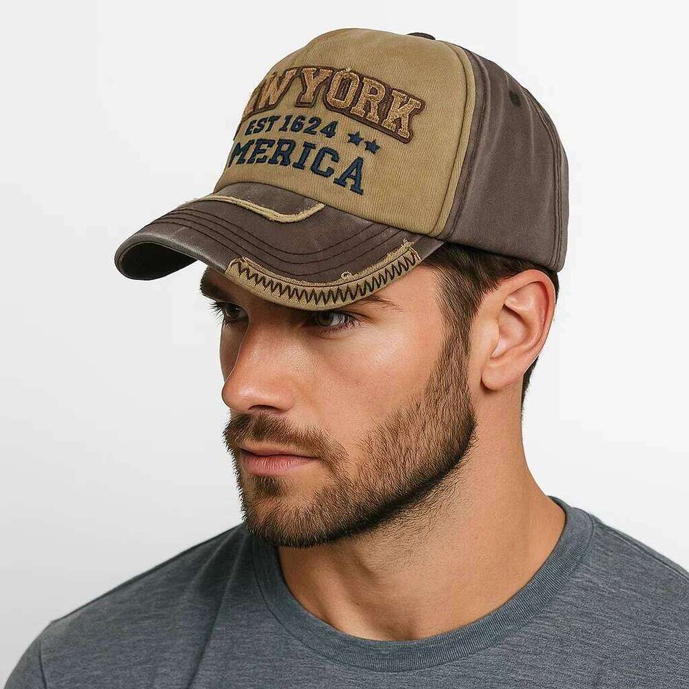 Unisex Vintage Baseball Cap Washed Cotton Black Letter Embroidery Hat for Men Women Casual Outdoor Sports Y260115