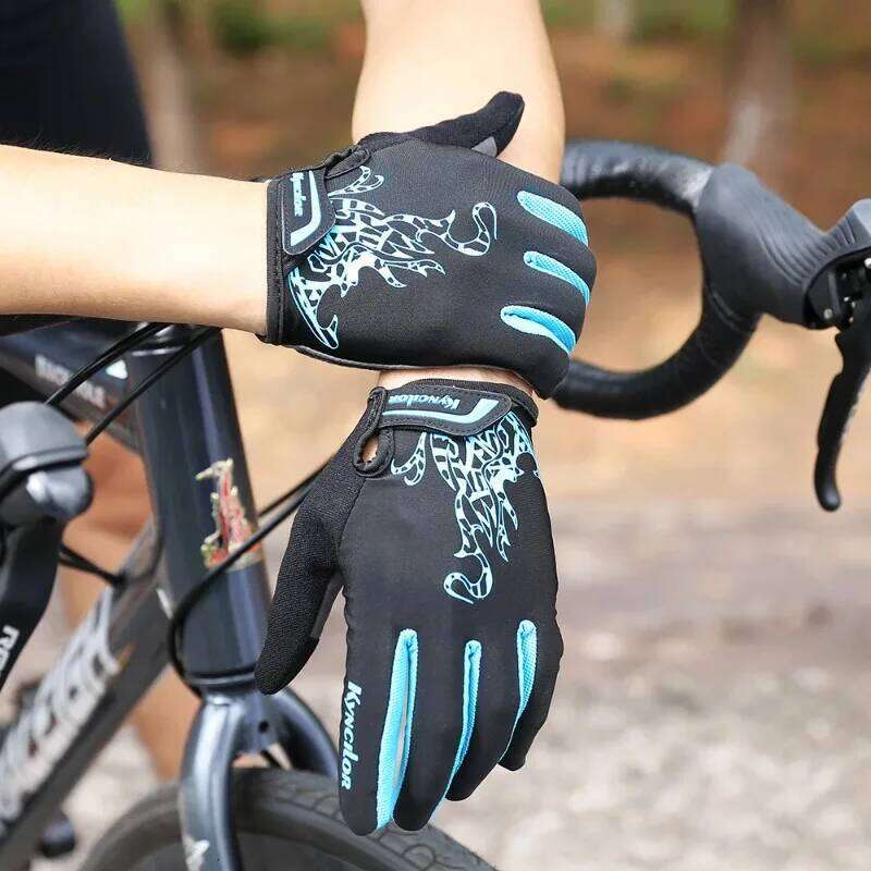 Kyncilor Men Black Full Finger Bicycle Glove Touchscreen Silicone Cycling Running Hiking Bike Gloves Breathable Y260115