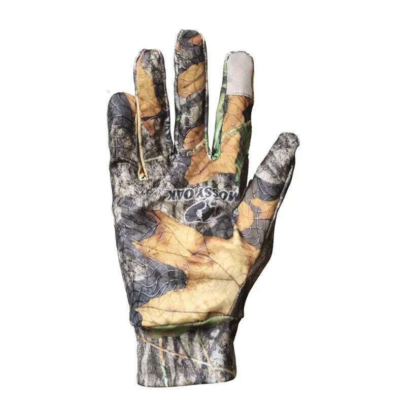 Hunting Bionic Camouflage Touch Screen Breathable Full Finger Anti-Slip Shooting Fishing Quick-Dry Elastic Gloves Y260115
