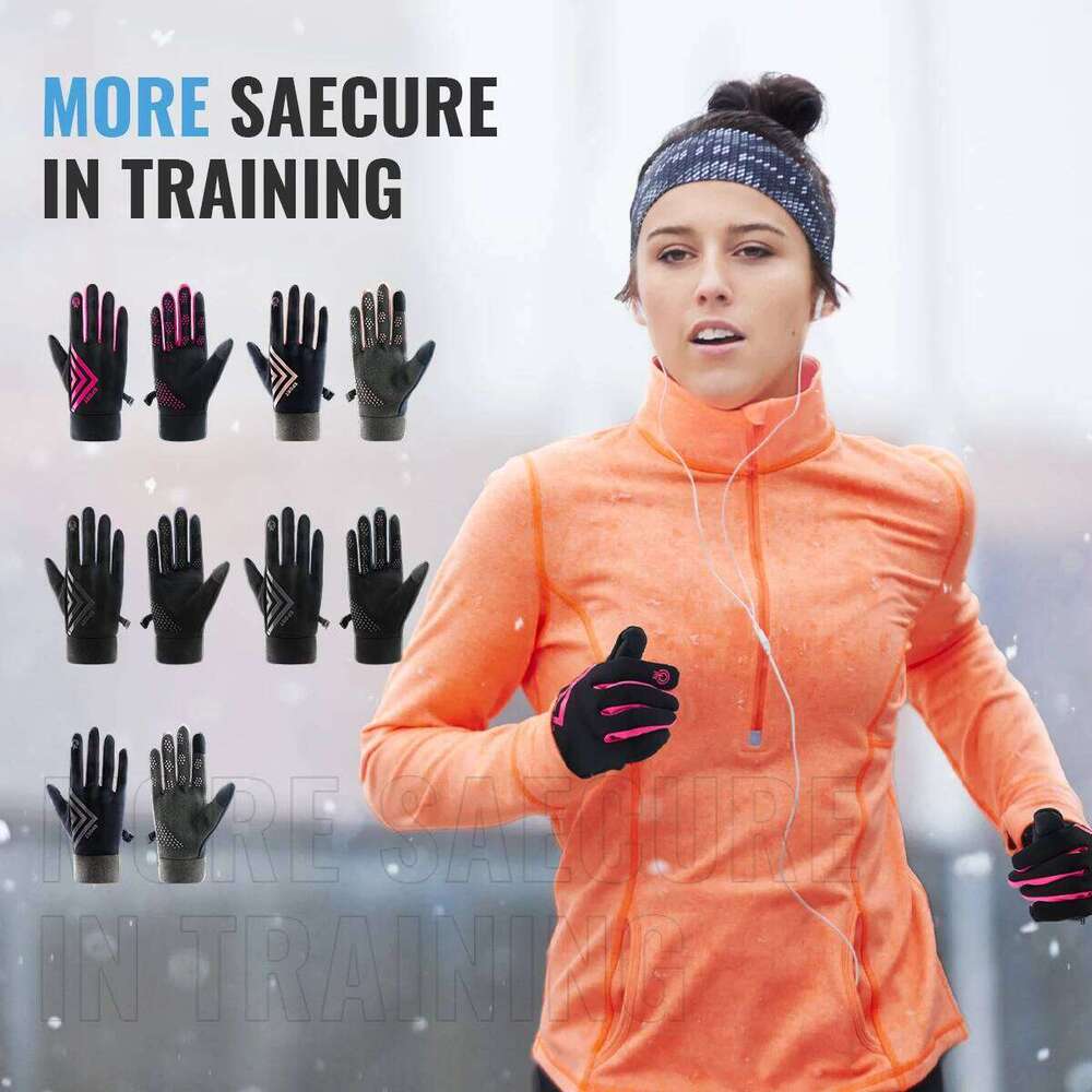 WRELS Winter Warm Thermo Plus Velvet Waterproof Touch Screen Gloves for Men Women Outdoor Sport Y260115