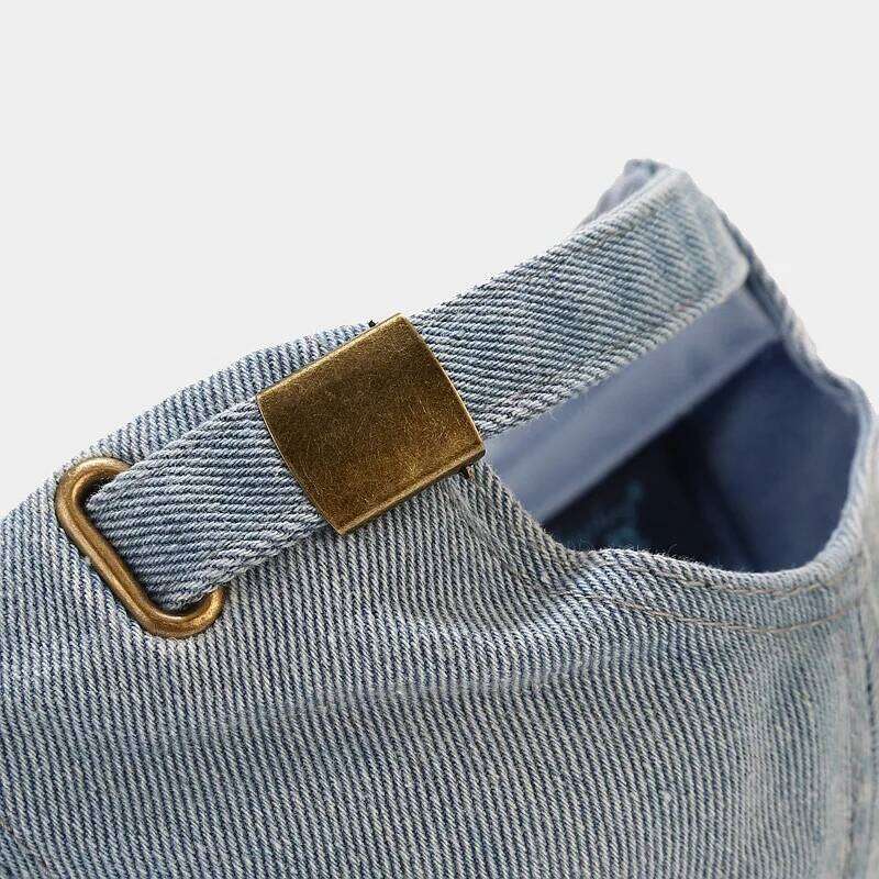 Fashion Unisex Washed Denim Baseball Cap Women Distressed Ripped Hole Hip Hop Caps Men Adjustable Outdoor Snapback Hat gorras Y260115