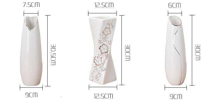 30cm Porcelain Handmade Handicrafts Fashion Ceramic Tabletop Flower Vase Study Hallway Home Wedding Decoration C260116