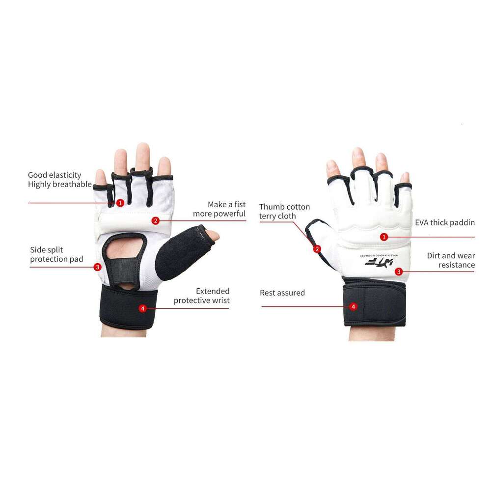 Half Finger Boxing Kids Taekwondo MMA Leather Gloves Karate Muay Thai Guante De Boxeo Free Fight Training Equipment Y260115