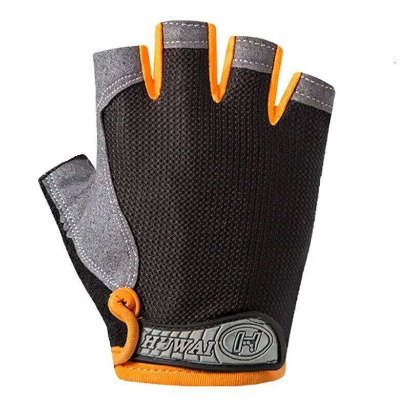 Outdoor Cycling Slip Sweat Men Women Half Finger Breathable Anti Shock Sports Gloves Y260115